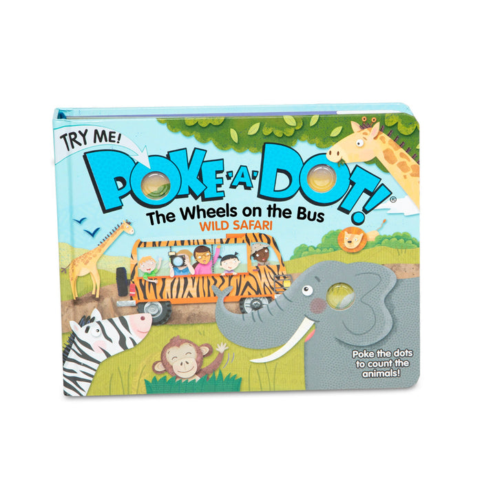 Poke-a-Dot: The Wheels on the Bus Wild Safari Board Book D9