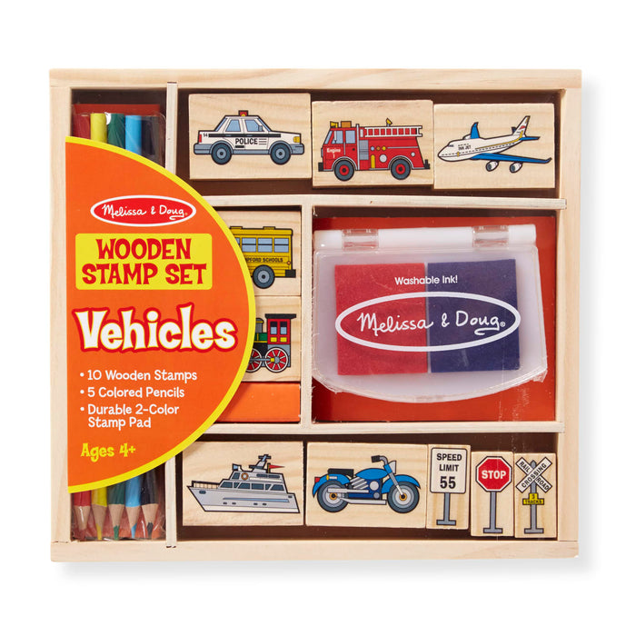 Wooden Stamp Set - Vehicles O4