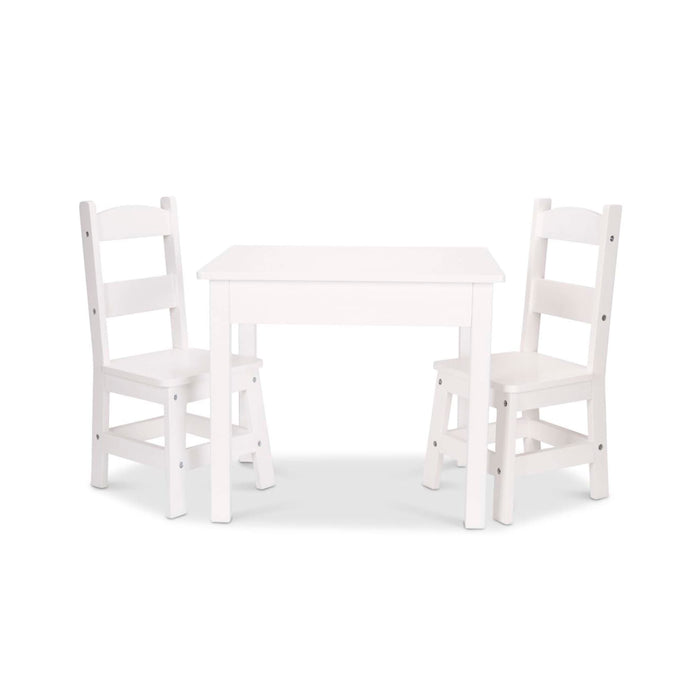Wooden Table & Chairs - White E3