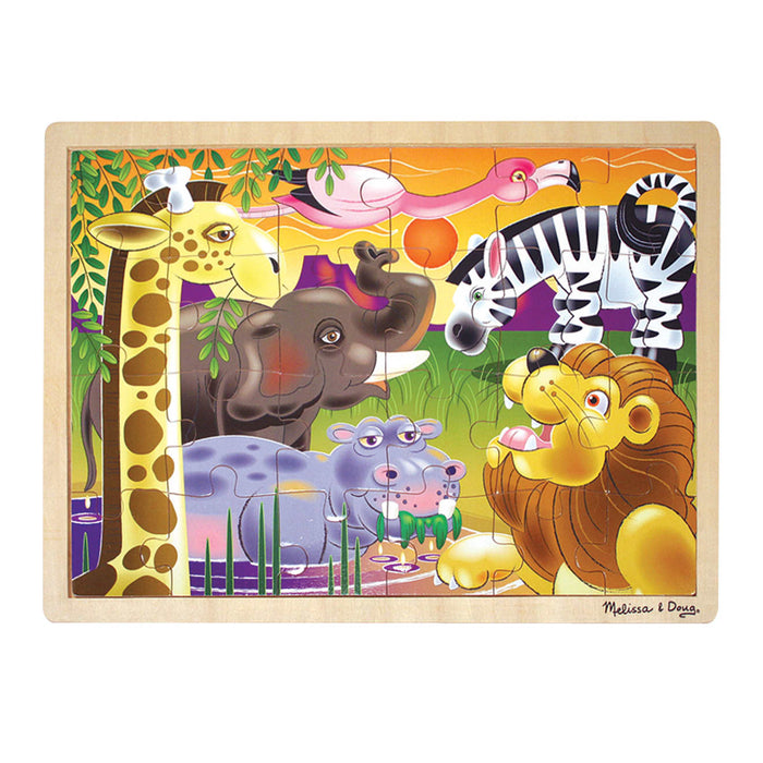African Plains Wooden Jigsaw Puzzle - 24 Pieces L3