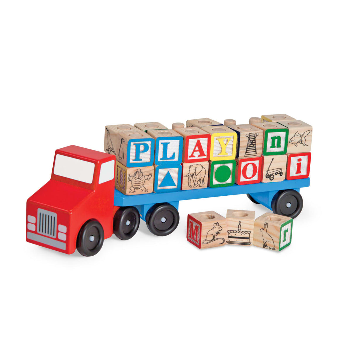 Alphabet Blocks Wooden Truck R7