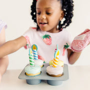 Bake & Decorate Wooden Cupcake Play Set Q7