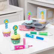 Bake & Decorate Wooden Cupcake Play Set Q7