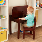 Child's Lift-Top Desk & Chair - Espresso U3