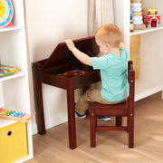 Child's Lift-Top Desk & Chair - Espresso U3
