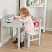 Child's Lift-Top Desk & Chair - Gray V3