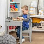 Child's Lift-Top Desk & Chair - Gray V3