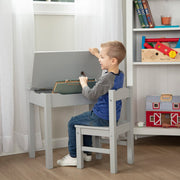 Child's Lift-Top Desk & Chair - Gray V3