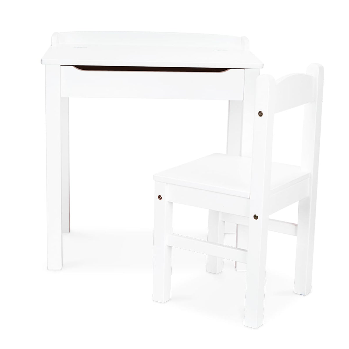 Child's Lift-Top Desk & Chair - White T3