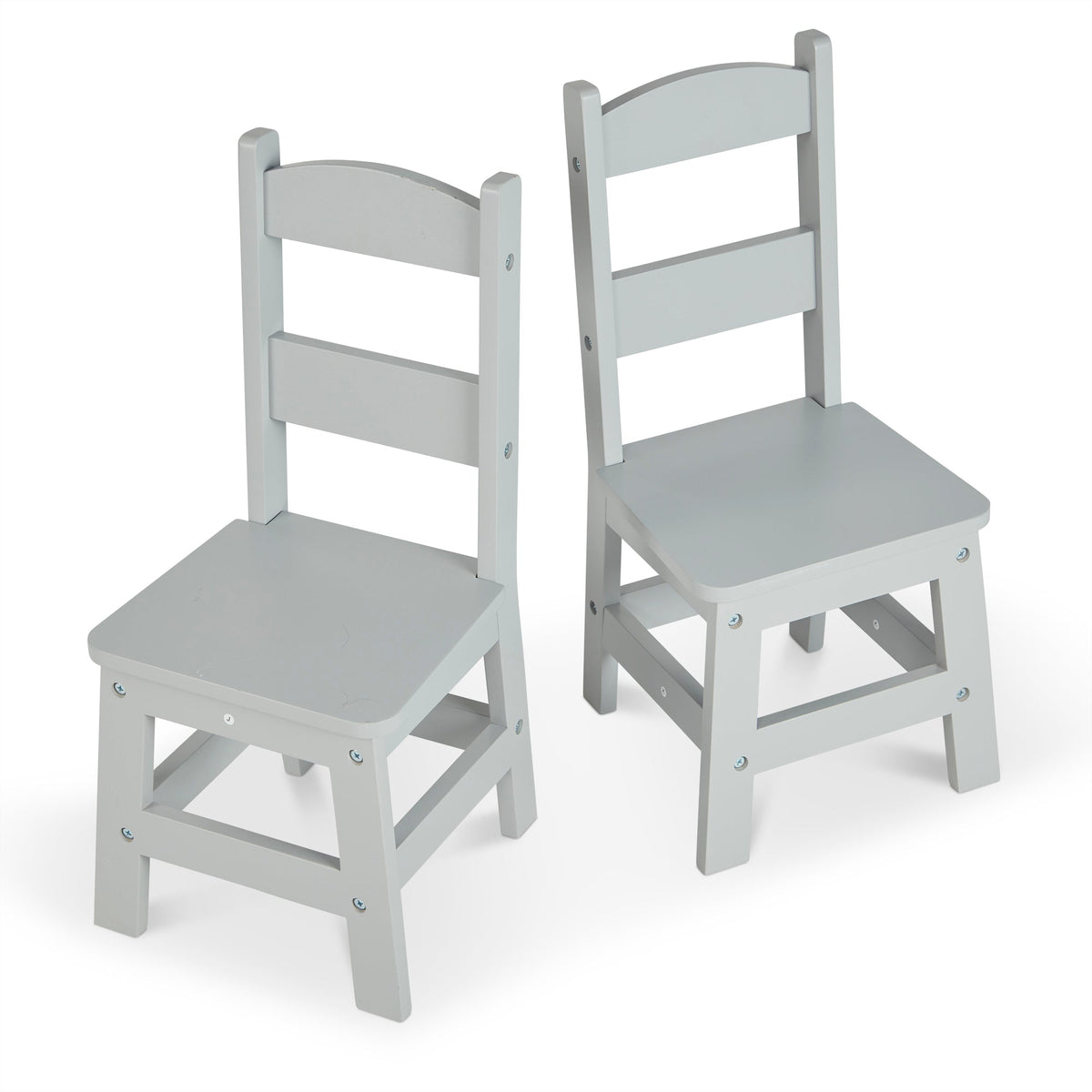 Child’s Wooden Chair Pair – Gray N9
