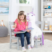 Child’s Wooden Chair Pair – Gray X5