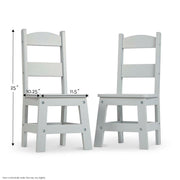 Child’s Wooden Chair Pair – Gray X5