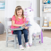 Child’s Wooden Chair Pair – Gray X5
