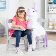 Child’s Wooden Chair Pair – Gray X5