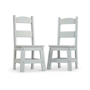 Child’s Wooden Chair Pair – Gray X5