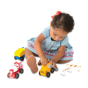Classic Wooden Toy Construction Vehicle Set C4
