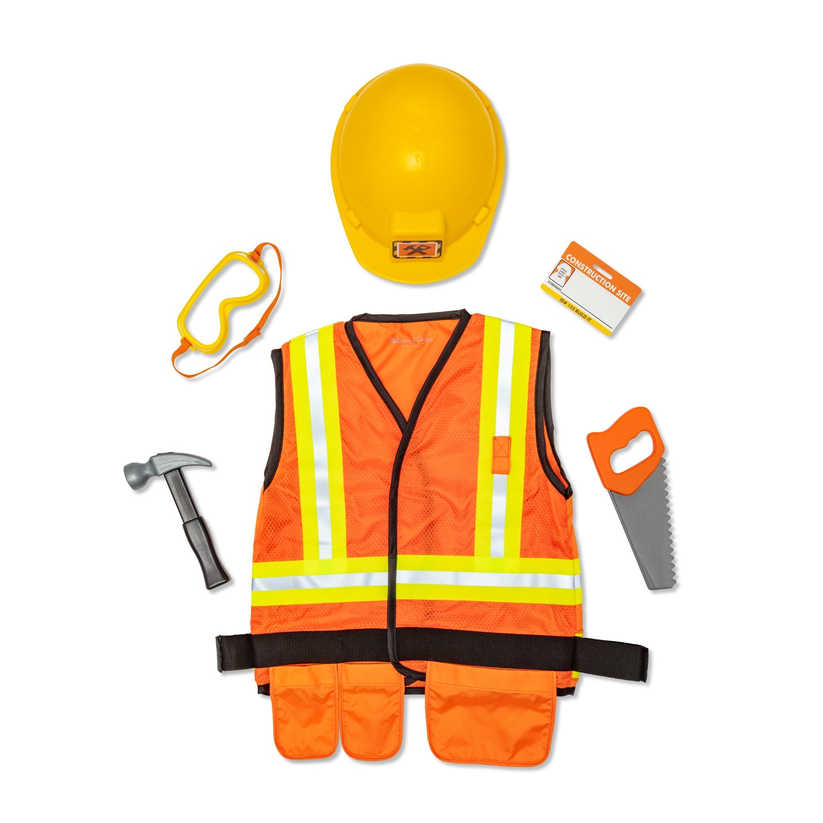 Construction Worker Costume Role Play Set S2