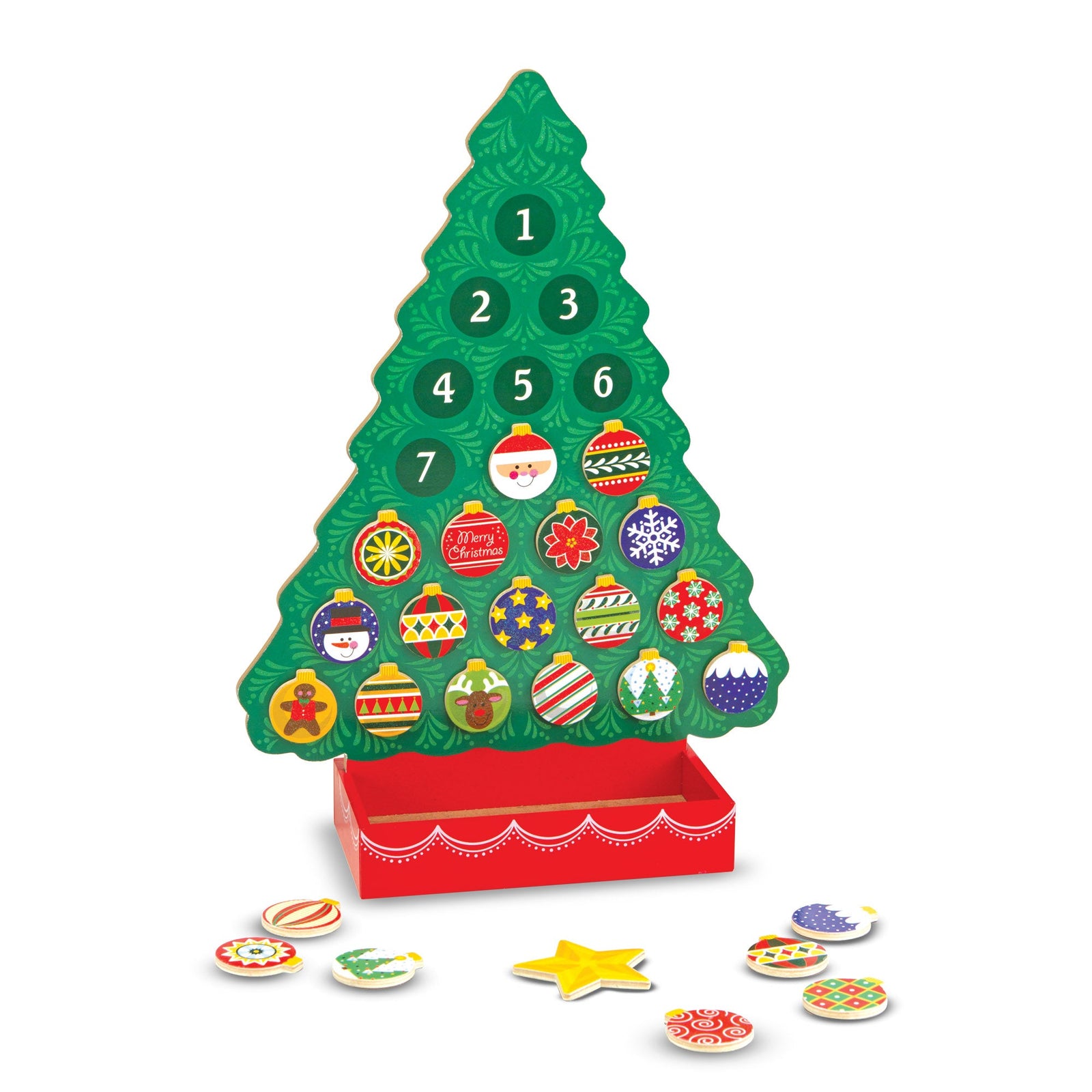 Countdown to Christmas Wooden Seasonal Calendar B0