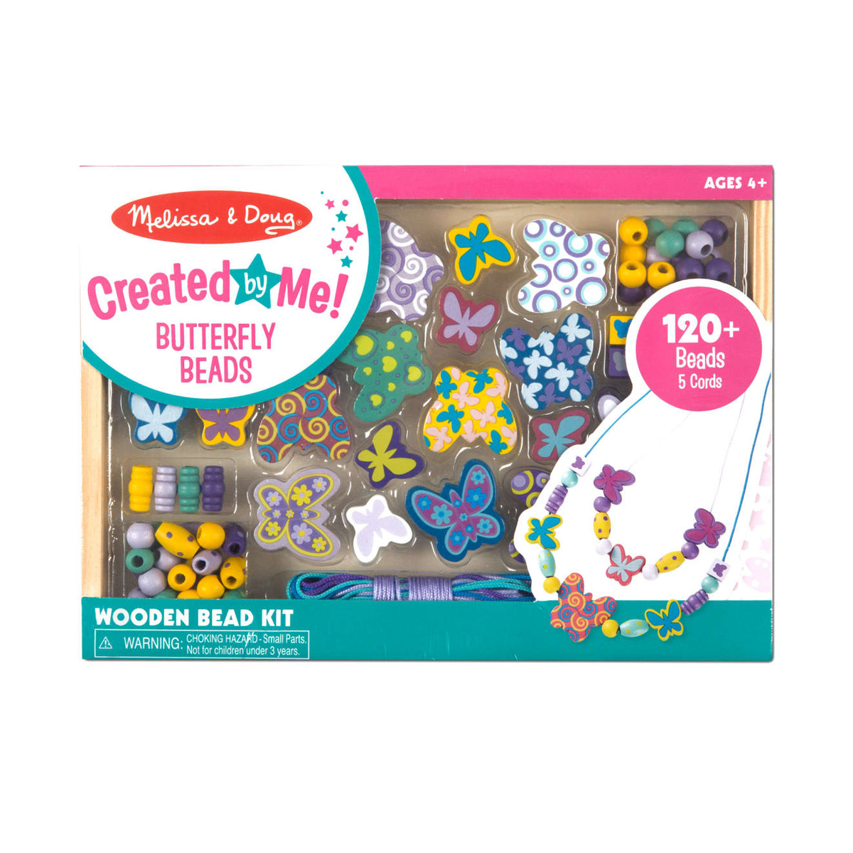 Created by Me! Butterfly Beads Wooden Bead Kit N3