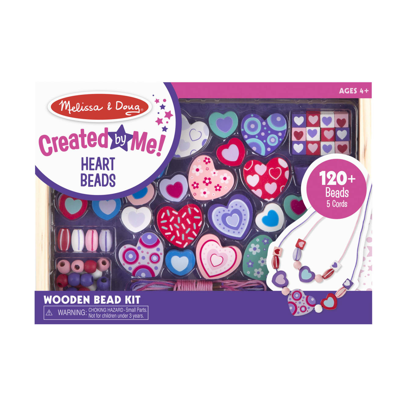 Created by Me! Heart Beads Wooden Bead Kit J4