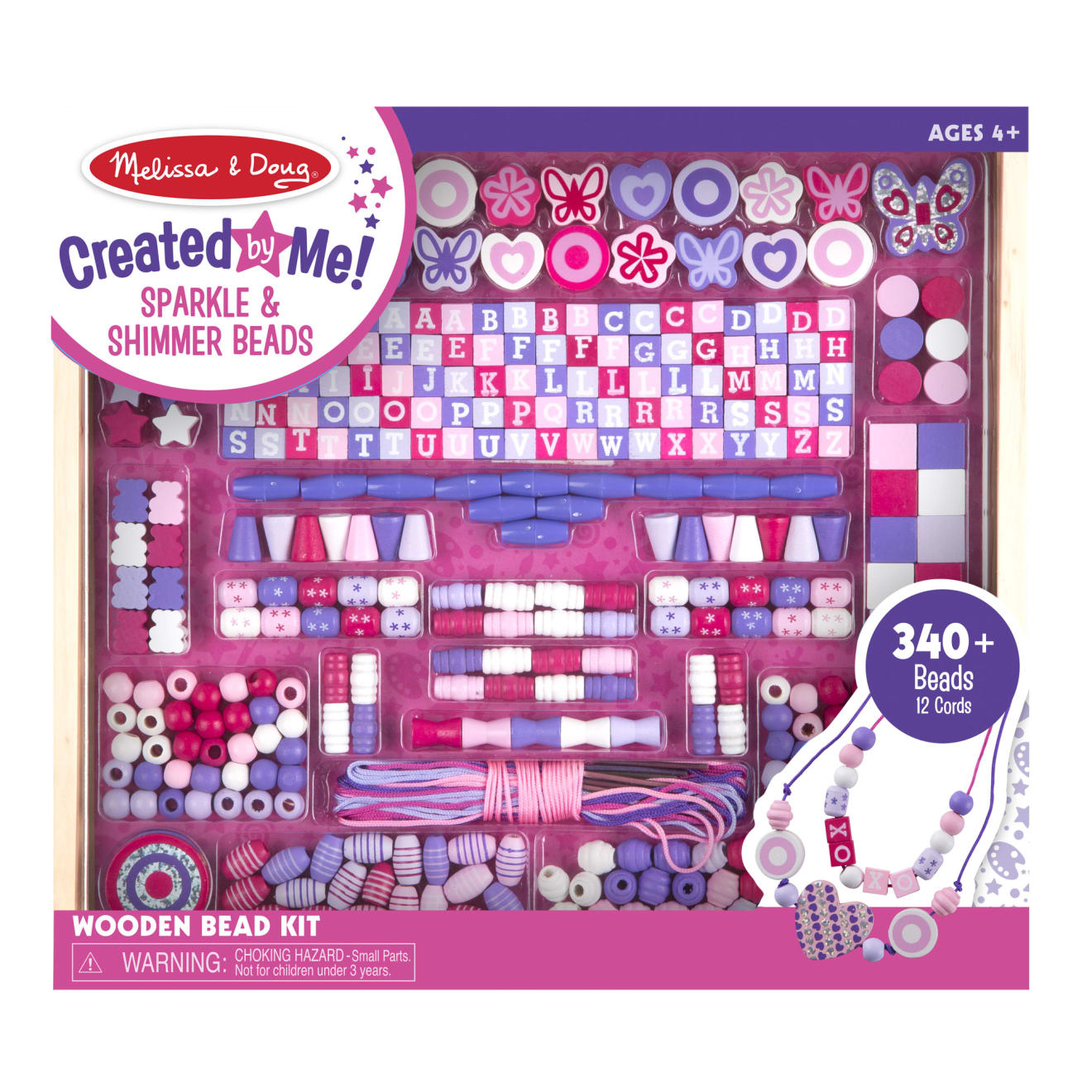 Created by Me! Sparkle & Shimmer Beads Wooden Bead Kit O4