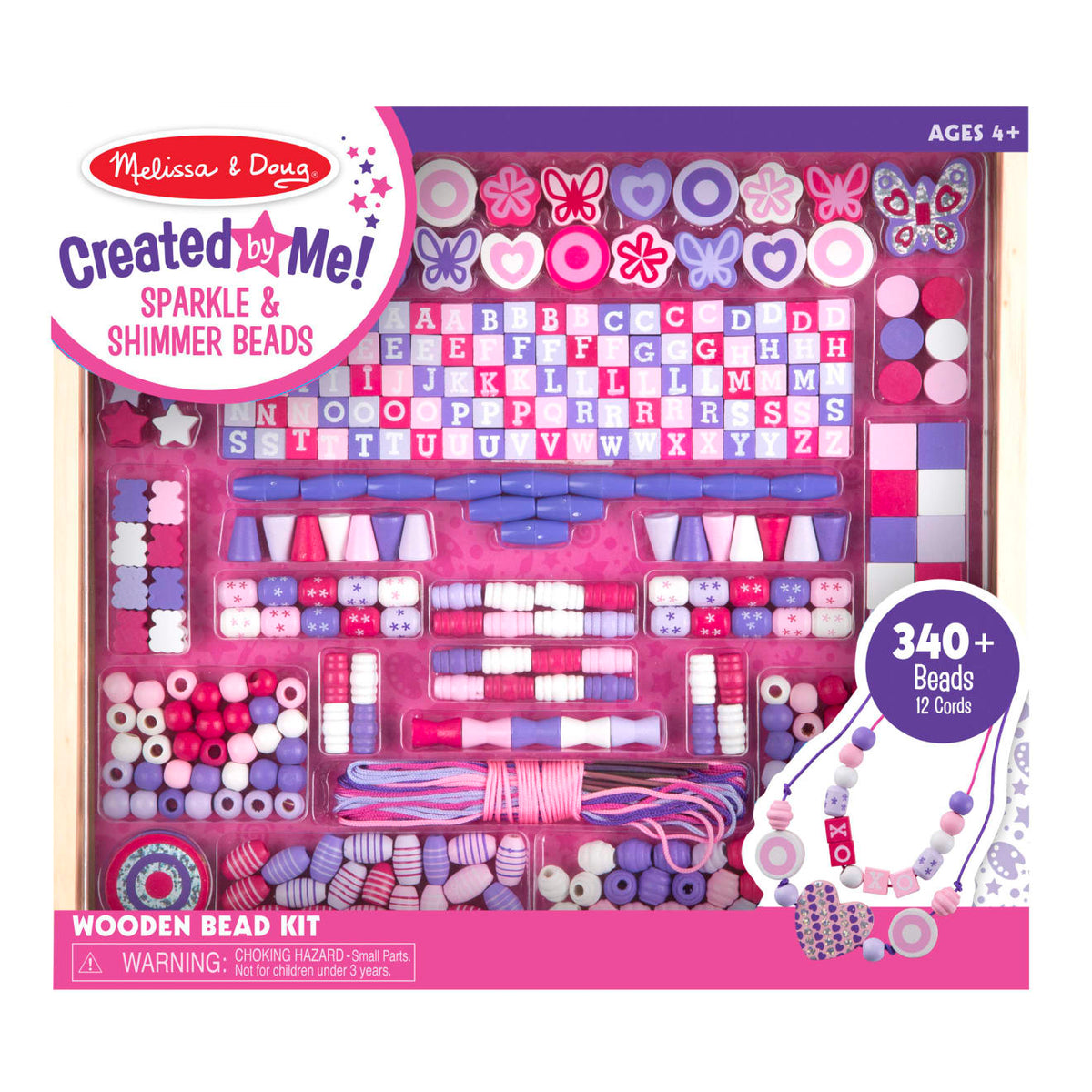 Created by Me! Sparkle & Shimmer Beads Wooden Bead Kit U7