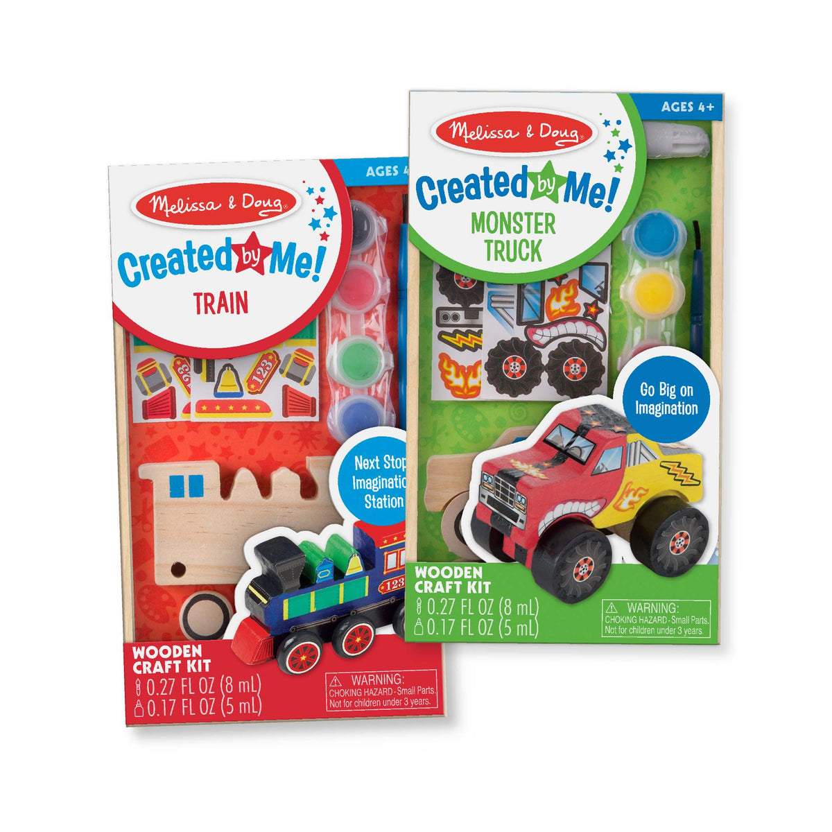 Created by Me!™ Vehicles Craft Kit 2-Pack: Monster Truck, Train H0