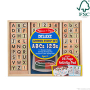Deluxe Wooden Stamp Set - ABCs 123s F1