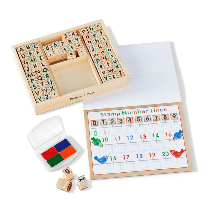 Deluxe Wooden Stamp Set - ABCs 123s G2