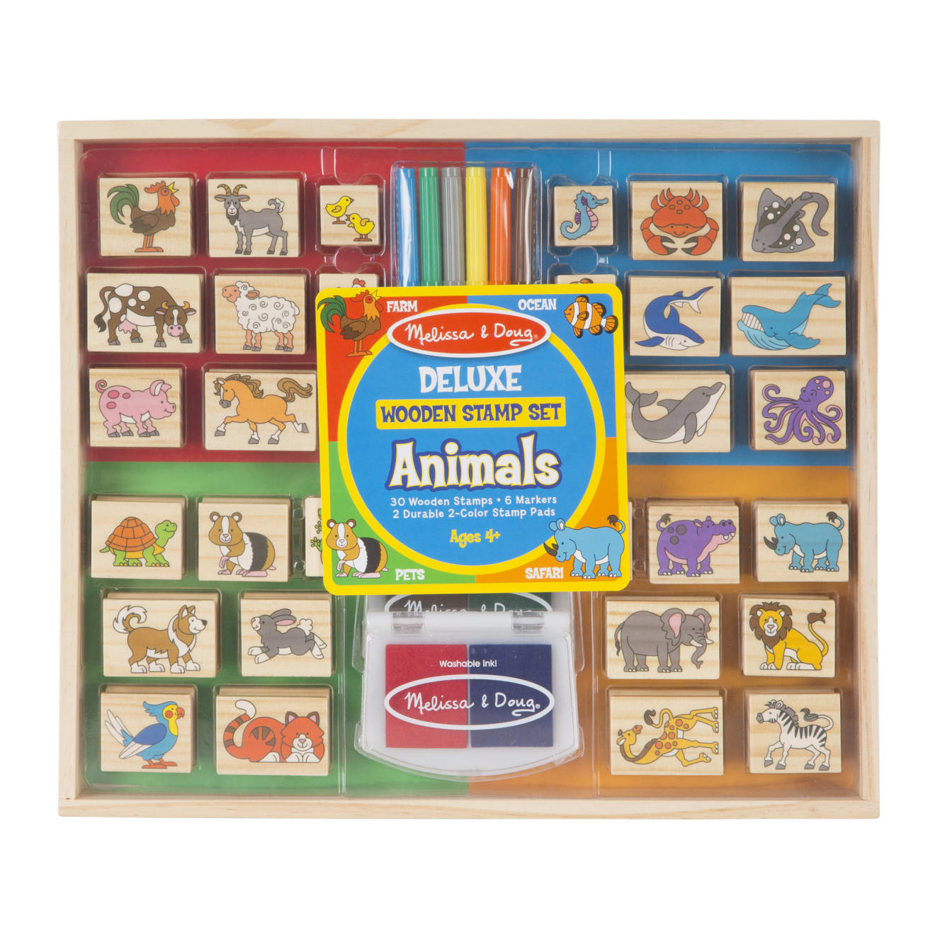 Deluxe Wooden Stamp Set - Animals K0
