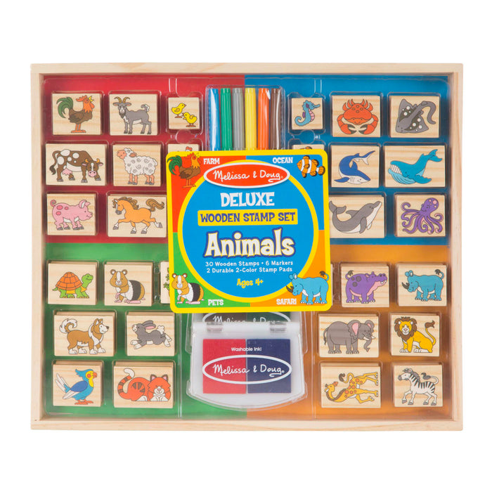 Deluxe Wooden Stamp Set - Animals X7