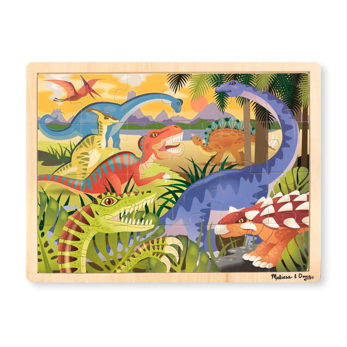 Dinosaur Wooden Jigsaw Puzzle - 24 Pieces A1