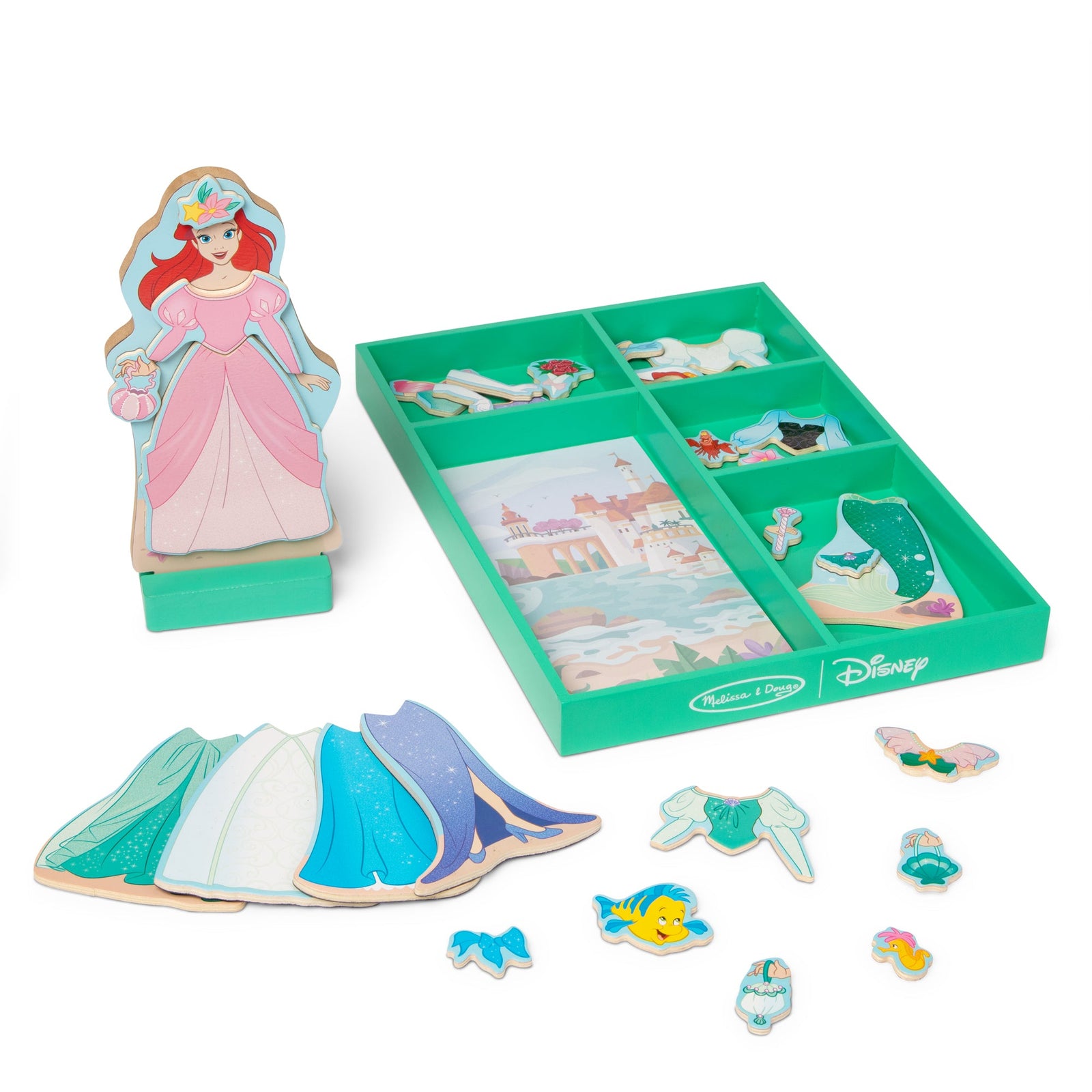 Disney Ariel Wooden Magnetic Dress-Up Y2