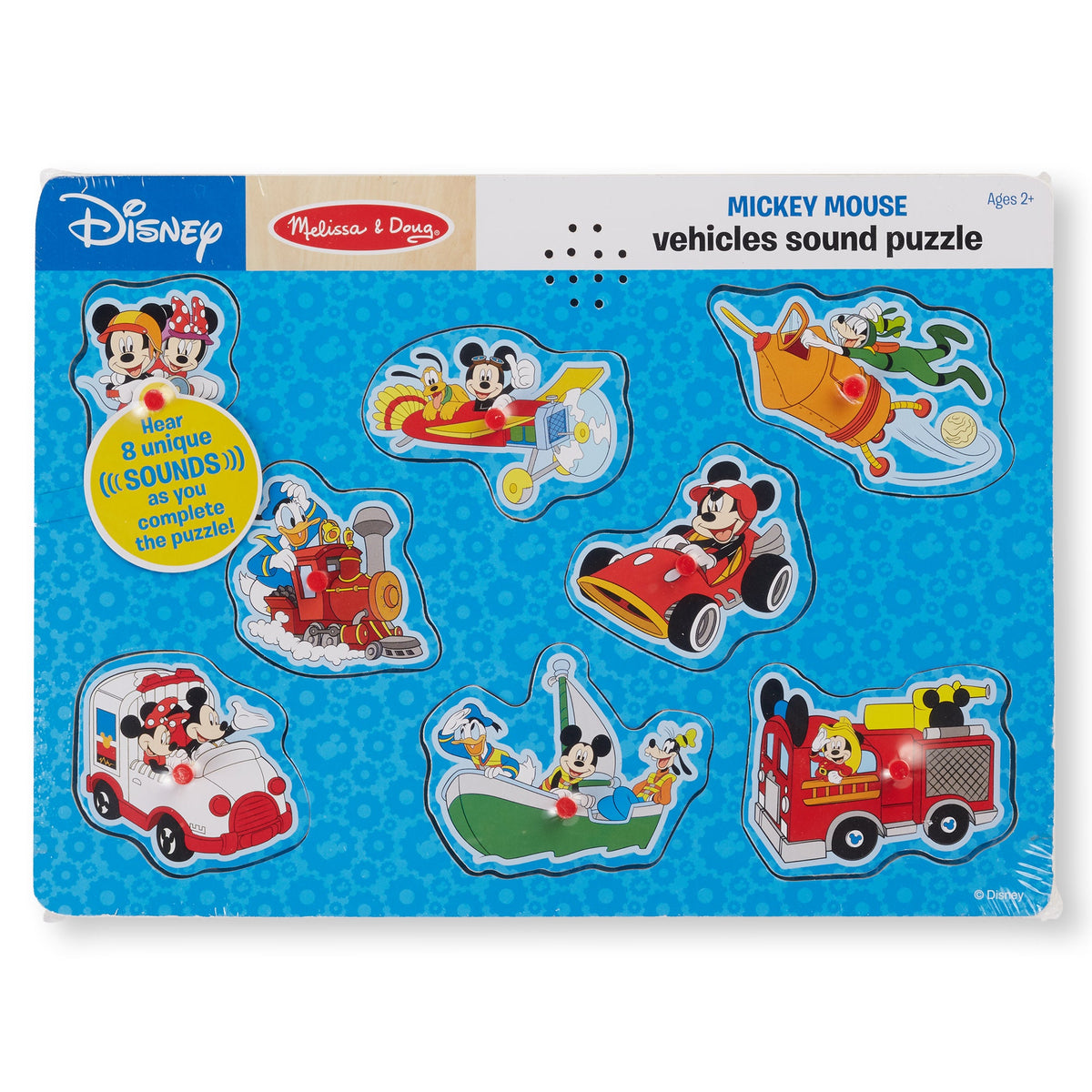 Disney Mickey Mouse & Friends Vehicles Sound Puzzle - 8 Pieces K3