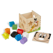 Disney Mickey Mouse & Friends Wooden Shape Sorting Cube W7