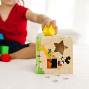 Disney Mickey Mouse & Friends Wooden Shape Sorting Cube W7