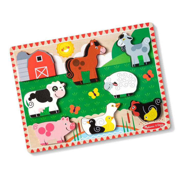 Farm Animals Chunky Puzzle - 8 Pieces L9