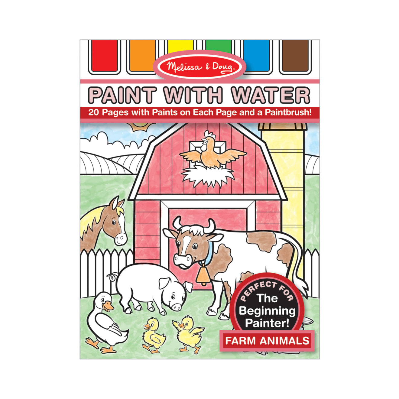 Farm Animals Paint with Water Kids' Art Pad H9