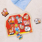 Farm Friends Jumbo Peg Puzzle - 8 Pieces R0
