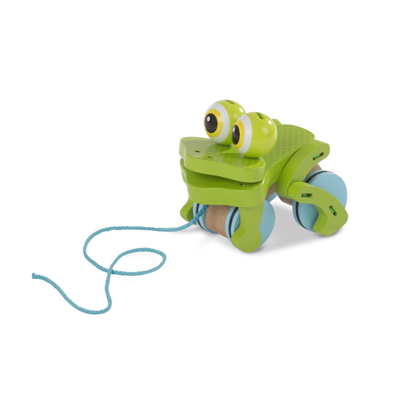 First Play Frolicking Frog Wooden Pull Toy M9