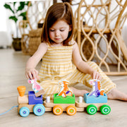 First Play Wooden Rocking Farm Animals Pull Train T3