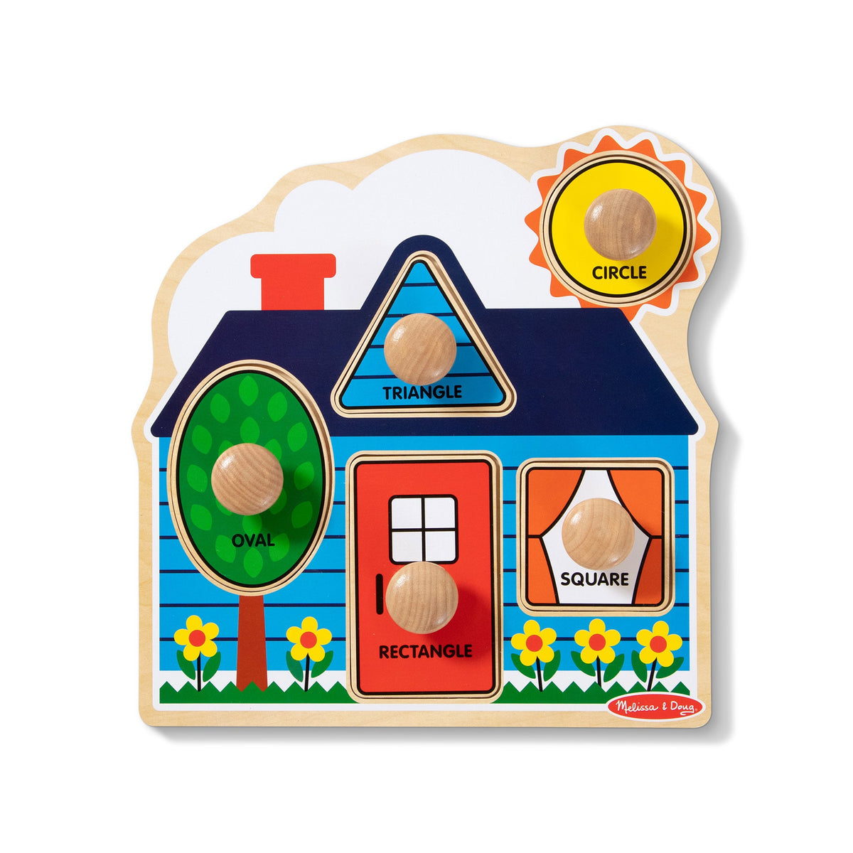 First Shapes Jumbo Peg Puzzle - 5 Pieces O0