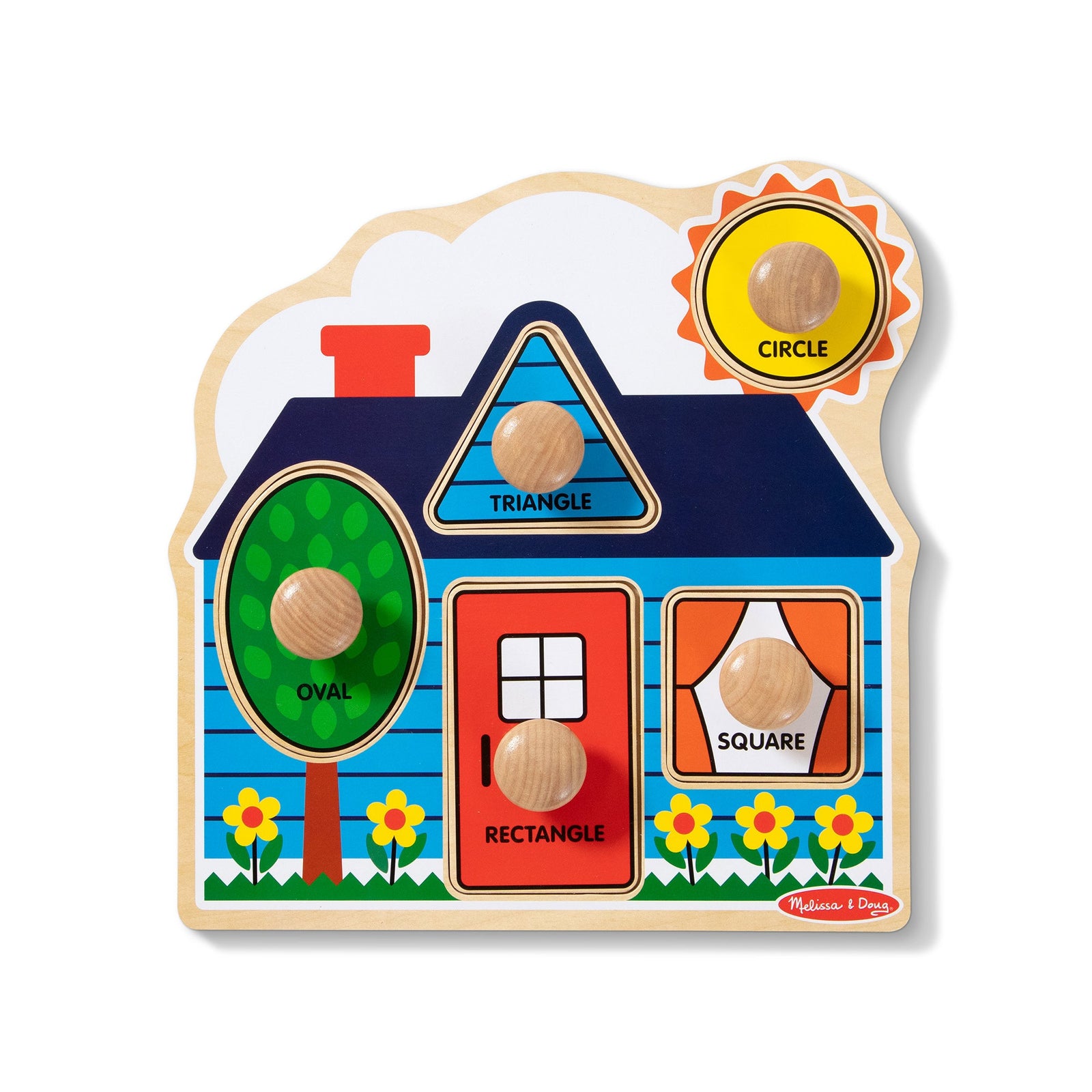 First Shapes Jumbo Peg Puzzle - 5 Pieces V6