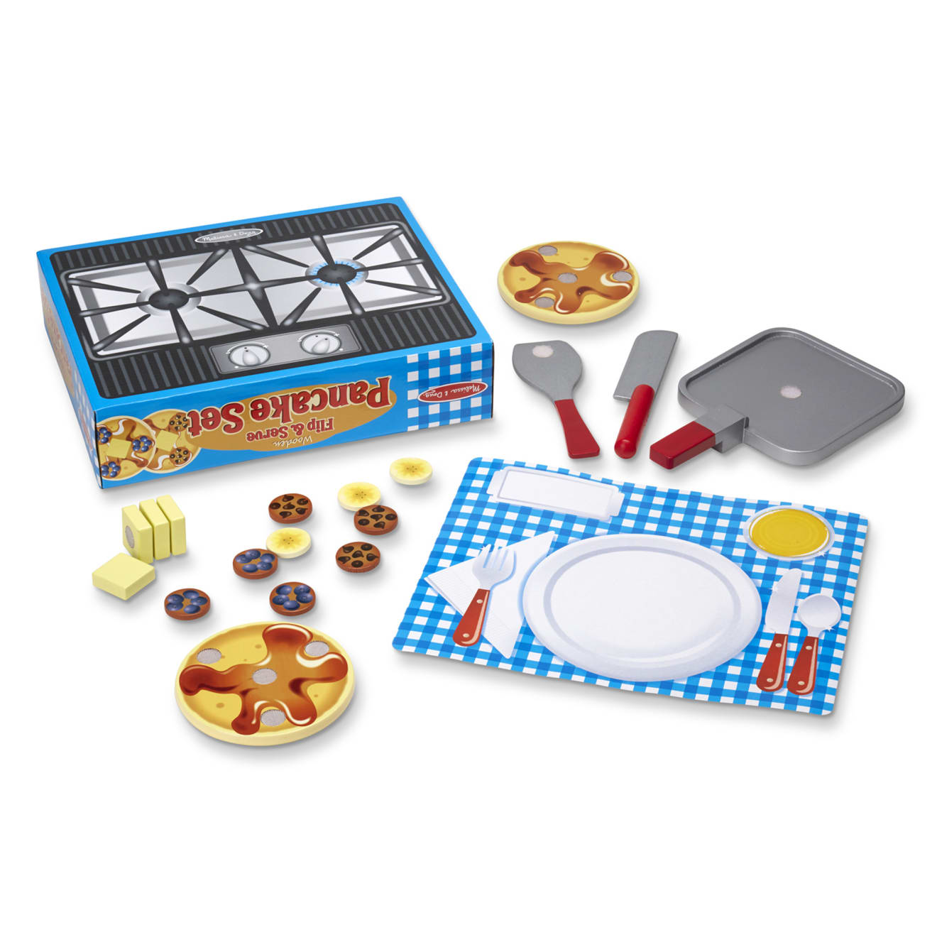 Flip & Serve Pancake Set - Wooden Play Food T7