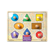 Geometric Shapes Deluxe Jumbo Peg Puzzle - 8 Pieces T8
