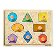 Geometric Shapes Deluxe Jumbo Peg Puzzle - 8 Pieces T8