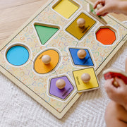 Geometric Shapes Deluxe Jumbo Peg Puzzle - 8 Pieces T8