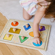 Geometric Shapes Deluxe Jumbo Peg Puzzle - 8 Pieces T8