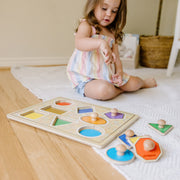 Geometric Shapes Deluxe Jumbo Peg Puzzle - 8 Pieces T8