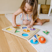 Geometric Shapes Deluxe Jumbo Peg Puzzle - 8 Pieces T8